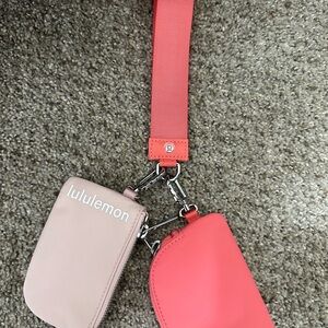 Lululemon Dual Pouch Wristlet- Pink NWOT